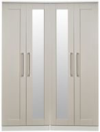 York Cashmere 4 Door Tall Mirror Wardrobe