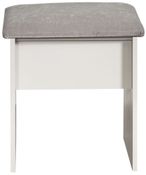 York White Padded Dressing Stool