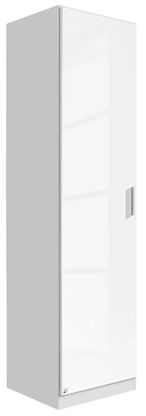 Rauch Celle 47cm White Gloss Wardrobe - LH Door