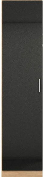 Rauch Celle 47cm Black and Oak Wardrobe - LH Door