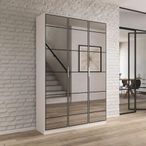 Rauch Acero 136cm 3 Door Mirrored Wardrobe - Alpine White