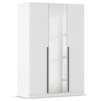 Rauch Alba 136cm 3 Door Mirror Wardrobe - White Gloss