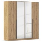 Rauch Alba 181cm 4 Door Mirror Wardrobe - Artisan Oak