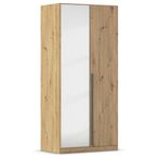 Rauch Alba 91cm 2 Door Mirror Wardrobe - Artisan Oak