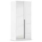 Rauch Alba 91cm 2 Door Mirror Wardrobe - White Gloss