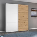 Rauch Aurelio 175cm Alpine White and Artisan Oak 2 Door Sliding Wardrobe