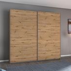 Rauch Aurelio 218cm Artisan Oak 2 Door Sliding Wardrobe