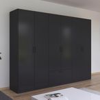 Rauch Bari 271cm 6 Door Wardrobe - Metallic Grey