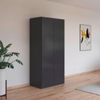 Rauch Costa 91cm 2 Door Wardrobe - Metallic Dark Grey