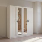 Rauch Cottage 181cm 4 Door Mirror Wardrobe - Alpine White