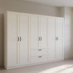 Rauch Cottage 271cm 6 Door Wardrobe with Drawers - Alpine White