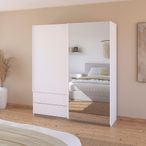 Rauch Elara 181cm 2 Door Combi Sliding Wardrobe - Alpine White