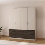Rauch Koda 181cm 4 Door Wardrobe with Drawers - Champagne