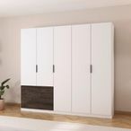 Rauch Koda 226cm 5 Door Wardrobe with RHF Drawers - Alpine White