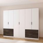 Rauch Koda 271cm 6 Door Wardrobe with Drawers - Alpine White