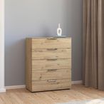 Rauch Flipp 5 Drawer Chest with Adjustable Height - Artisan Oak