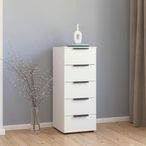 Rauch Flipp 5 Drawer Tall Chest with Adjustable Height - Alpine White