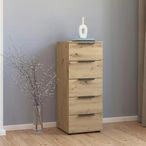 Rauch Flipp 5 Drawer Tall Chest with Adjustable Height - Artisan Oak