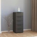 Rauch Flipp 5 Drawer Tall Chest with Adjustable Height - Graphite