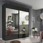Rauch Malibu 181cm 2 Door Sliding Wardrobe - Metallic Dark Grey