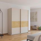 Rauch Malva 181cm 2 Door Sliding Wardrobe - Champagne