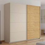 Rauch Malva 226cm 2 Door Sliding Wardrobe - Champagne and Oak