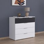 Rauch Monza 5 Drawer Chest - Alpine White and Metallic Dark Grey