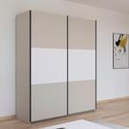 Rauch Neo 175cm 2 Door Sliding Wardrobe - Champagne and Alpine White