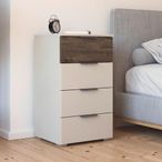 Rauch Sajo 4 Drawer Chest - Champagne and Atlantic Dark Oak