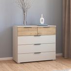 Rauch Sajo 3+2 Drawer Chest - Champagne and Artisan Oak