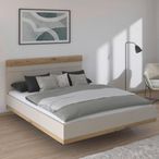Rauch Sajo 5ft King Size Bed - Champagne and Artisan Oak