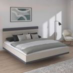 Rauch Sajo 6ft Queen Size Bed - Champagne and Metallic Dark Grey