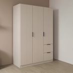 Rauch Ella 136cm 3 Door Wardrobe with Drawer - Champagne