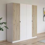 Rauch Genua 181cm 4 Door Wardrobe Type A - Alpine White and Artisan Oak