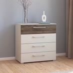 Rauch Luana 4 Drawer Chest - Champagne and Atlantic Dark Oak