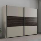 Rauch Marbella 261cm 2 Door Sliding Wardrobe - Champagne and Atlantic Dark Oak