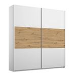 Rauch Miro 175cm 2 Door Sliding Wardrobe - Alpine White and Artisan Oak