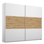 Rauch Miro 218cm 2 Door Sliding Wardrobe - Alpine White and Artisan Oak