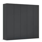 Rauch Wingview Lite 226cm 5 Door Wardrobe - Metallic Dark Grey