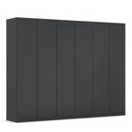 Rauch Wingview Lite 271cm 6 Door Wardrobe - Metallic Dark Grey
