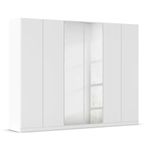 Rauch Wingview Lite 271cm 6 Door Wardrobe with Mirror - Alpine White