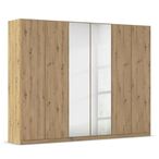Rauch Wingview Lite 271cm 6 Door Wardrobe with Mirror - Artisan Oak
