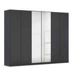 Rauch Wingview Lite 271cm 6 Door Wardrobe with Mirror - Metallic Dark Grey