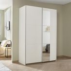 Rauch Slide 131cm 2 Door Sliding Wardrobe with Mirror - Alpine White