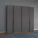 Rauch Mood 225cm 4 Door Wardrobe - Metallic Dark Grey