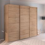 Rauch Evelyn 242cm 3 Door Sliding Wardrobe - Sonoma Oak