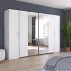 Rauch Kronach 311cm 4 Door Wardrobe with Mirror - Alpine White