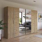 Rauch Kronach 311cm 4 Door Wardrobe with Mirror - Artisan Oak