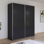 Rauch Kronach 175cm 2 Door Sliding Wardrobe - Metallic Dark Grey