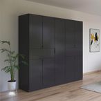 Rauch Ticao 226cm 9 Door Wardrobe - Metallic Dark Grey